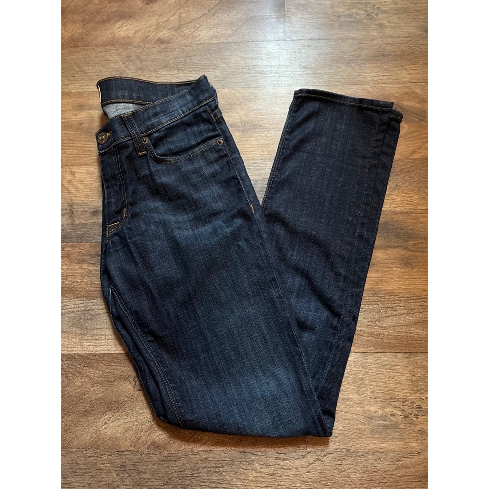 Hudson Nico Mid Rise Super Skinny Jeans Dark Indigo Wash Size 27 Made in USA